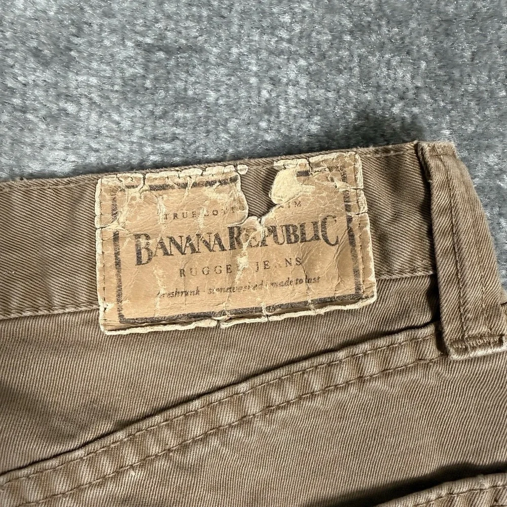 Vintage Banana Republic Pants Men's 33R Brown Straight Leg Button‎ Fly Greece